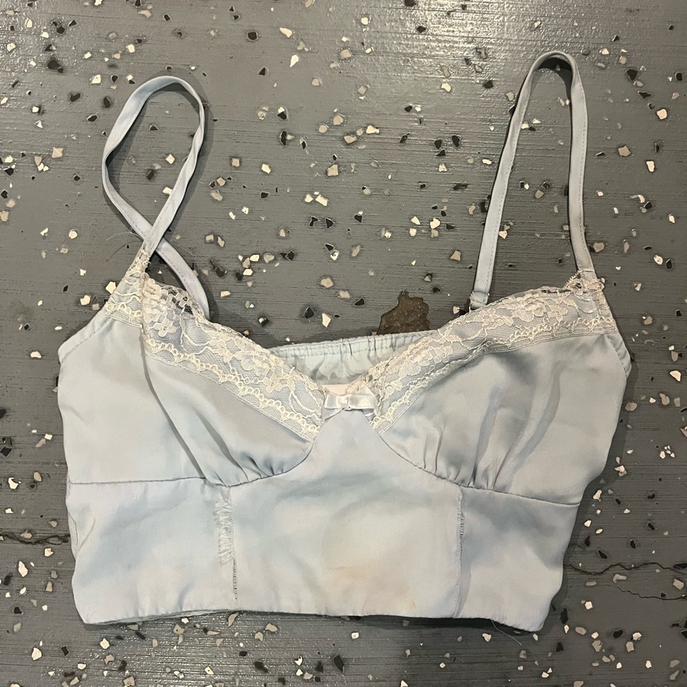 Princess Polly light blue tank top with bow